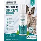 Krauvet Kedi ve Köpek Ağız Bakım Spreyi 100 ml - Ağız Kokusu Önleyici & Diş Bakım Spreyi