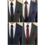 Kravatistan Siyah Kahve Lacivert Bordo 5 Cm Kravat Mendil Seti Krv-4k014920-set