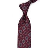Kravatkolik Bordo Motif Desen Mendilli Klasik Kravat K13609