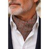 Kravatkolik Bordo Şal Desen Ascot Kravat K681