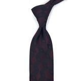 Kravatkolik Bordo Siyah Motif Desen Mendilli Klasik Kravat KK13786