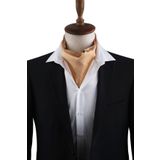 Kravatkolik K570 Bej Düz Ascot Fular