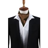 Kravatkolik K572 Kahverengi Düz Ascot Fular
