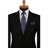 Kravatkolik KK9315 Siyah Motif Desen Mendilli Klasik Kravat