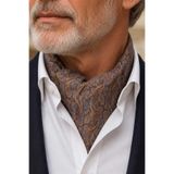 Kravatkolik Lacivert Şal Desen Ascot Kravat K685