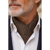 Kravatkolik Yeşil Şal Desen Ascot Kravat K682