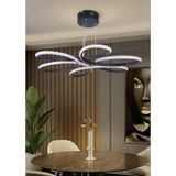 Kraydınlatma 45 cm Siyah Beyaz LED Papatya Sarkıtma Avize - Beyaz -Sarı - Gün Işığı