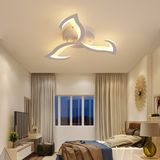 Kraydınlatma Rüzgar Siyah Plafonyer Lüks Modern 3'lü Günışığı Ledli Avize - Beyaz