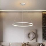 KRAYDINLATMA Saturn Tekli Beyaz & Siyah Gün Işığı Ledli Modern Avize