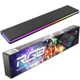 Kraylay RGB Arkadan Aydınlatmalı Oyun Bilek Desteği | Klavye için RGB Bilek Desteği | 14 Renk Modlu Klavye Bilek Desteği | Klavye için 17x4x1 İnç Bilek Pedi | Bilgisayar, Dizüstü Bilgisayar için Bilek