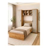 Krayola, Viona 2 Kapaklı Kitaplıklı Karyola - 90X190