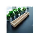 Krb Ahsap Ahşap Saksı, Uzun İnce Sukulent Ve Kaktüsler İçin Natural Saksılık