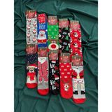 Krc & Global Tekstil Noel - Christmas- Yılbaşı Temalı Çoraplar 10'lu - 36 - 42 - Renkli