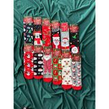 Krc & Global Tekstil Yılbaşı - Noel - Christmas Temalı Çorapları 12'li - 36 - 42 - Çok Renkli
