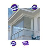 KRCDİJİTAL Balkon Camı Kaplama Folyosu 37cmx1mt Buzlu Cam Filmi Kendinden Yapışkanlı