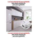 KRCDİJİTAL Parlak Beyaz 50x100 Yapışkanlı Folyo Mutfak Dolap Ve Mobilya Kaplama Folyosu