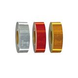 KRCDİJİTAL Reflektif Şerit Bant Reflektör Bal Peteği Desenli Tüvtürk Uyumlu Kırmızı(5,5 Cm X 5 Mt) KIRMIZI krcNM69