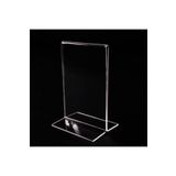KrcDisplay A5(15cmx21cm) Masaüstü T Tipi Dikey Pleksi Föylük Broşürlük Fiyatlık
