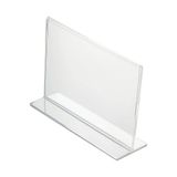 KrcDisplay Kıraç Reklam A4 (21x30) Masaüstü T Tipi Yatay Pleksi Föylük Broşürlük Fiyatlık 1 Adet