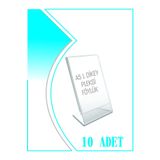 Krcdisplay L Tipi A5 Kağıdı Boyutlu Dikey Pleksi Föylük 10 Adet