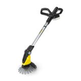 Kärcher WRE 18 – 55 18 V akülü yabani ot giderici, naylon fırça başlığı, maks. 2.800 devir/dakika, döner temizleme başlığı, teleskopik sap, Kärcher 18 V akü ile kullanılabilir, aküsüz