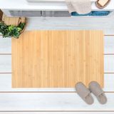 KRD Home 5713 Kahverengi 40x60 cm Bambu Banyo Matı