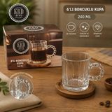 Krd Home 6'lı Boncuklu Kupa - 6 Adet - 0 - 499 ml