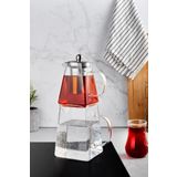 Krdhome Kare Cam Caydanlik Takimi - Caydanlik Seti 1450 Ml.