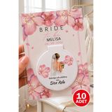 Kreadecor Kişiye Özel Kapaklı Cep Aynası Bride to Be Nedime Hediyesi – Kartlı ve Jelatin Poşetli