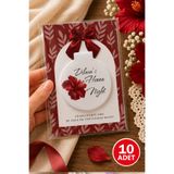 Kreadecor Kişiye Özel Kına Gecesi Hediyelik İsimli Ayna 10'lu Set - Henna Night Kartlı Paketli Cep Aynası