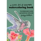 Kreative Haven "A Little Bit of Summer" Mini Watercoloring Book - Portable Adult Coloring Book for Watercolor Painting On the Go - 10 Easy Outlines on Premium Paper