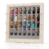 Kreative Kollector - Lego Uyumlu Vitrin - Minecraft Mini Figürleri ve Koleksiyon Ürünleri - İdeal Teşhir Rafı - Minifigür Vitrin - Koleksiyon için Vitrinler (Beyaz/Gri 28)
