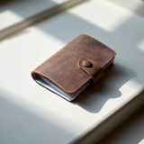 Kredi Kartlık Hakiki Deri Içi Şeffaf 10-20 Bölmeli Hediyelik Kartlık Küçük Kartvizitlik ( 9 x 7 cm ) Taba - 10 Şeffaf Bölmeli