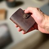 Kredi Kartlık Hakiki Deri Içi Şeffaf 10-20 Bölmeli Hediyelik Kartlık Küçük Kartvizitlik ( 9 x 7 cm ) Taba - 20 Şeffaf Bölmeli