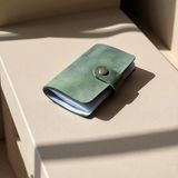 Kredi Kartlık Hakiki Deri Içi Şeffaf 10-20 Bölmeli Hediyelik Kartlık Küçük Kartvizitlik ( 9 x 7 cm ) Yeşil - 20 Şeffaf Bölmeli