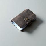 Kredi Kartlık Hakiki Deri İçi Şeffaf 10 Bölmeli Hediyelik Kartlık Kartvizitlik 9 x 7 cm (Koyu Kahve)