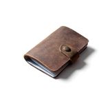 Kredi Kartlık Hakiki Deri İçi Şeffaf 10 Bölmeli Hediyelik Kartlık Kartvizitlik 9 x 7 cm (Taba)
