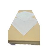 Krem 2 Adet 80Cmx80cm Ve Sarı 140Cmx240cm Çift Kat Pamuklu Atlas Kenarlı Masa Örtüsü 3 Lü Set