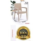 Krem Bahçe Balkon Sandalyesi, 2 Adet, 88 cm Yükseklik, 200 kg Taşıma Kapasitesi - Genel - Çok Renkli