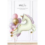 Krem Büyük Unicorn ve Pembe Gold Balonlar Balon Seti Set255