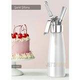 Krem Dağıtıcı Şanti Sifonu Tatlı Hazırlama Sifonu Krema Sifonu Whip Sifon Alüminyum 500 ml