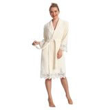 Krem Dantelli Bambo Cotton Bornoz set Krem M