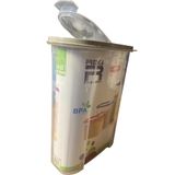 krem Food Locker Plastik Saklama Kabı, Şeffaf Kapaklı, BPA İçermez, Tahıl ve Kuru Gıda için