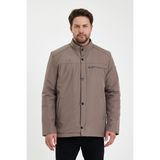 Krem Içi Kalın Kürklü Klasik Rüzgar ve Su Geçirmez Mont&kaban - 3XL