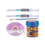 Krem Lehim Sıvı Lehim Mchanc Solder Paste 42GR 138C Lehim Emme Temizleme Teli 2,0mm 5/1 Arada