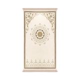 Krem Mandala Desen Kabartmalı Özel Dokuma Seccade