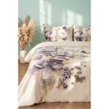 Krem Nayra 3D Flower Çift Kişilik Nevresim Takımı – 4 Parça - 200 x 220 cm