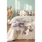 Krem Nayra 3D Flower Çift Kişilik Nevresim Takımı – 4 Parça