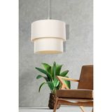 Krem Pasta Sarkıt Avize Çap 30 cm Kumaş PAV62 - 1