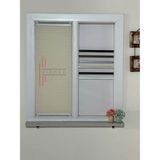 Krem Plise Katlanır Cam Balkon Perdesi - Ofis Perdesi - Ev Perdesi - Salon Perdesi - Plise Perde - 30 x 80 cm